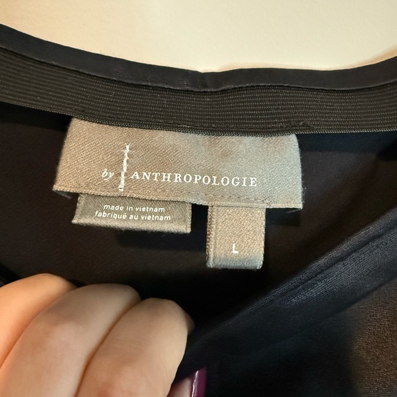 Anthropologie The Tilda Slip Skirt Black - Picture 7 of 11